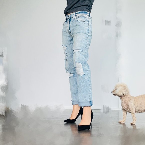 Abercrombie & Fitch Mid-Rise Boyfriend Jeans - Unworn - Size 25 - Picture 1 of 9